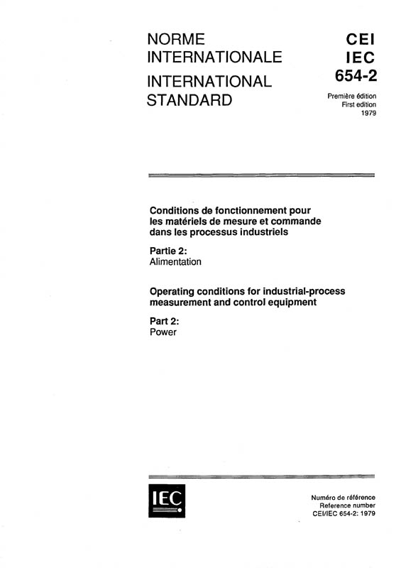 Cover IEC 60654-2:1979